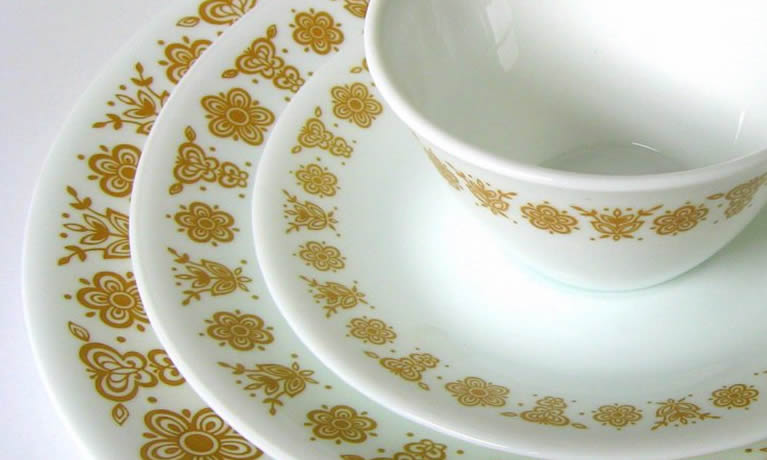 Vintage Corelle Butterfly Gold